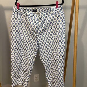 Talbots Blue and White Patterned Pants